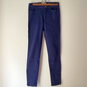 Zara Womens Purple Zipper bottoms Skinny Stretchy Jeans Size S